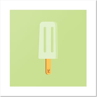 Lime ice lolly Posters and Art